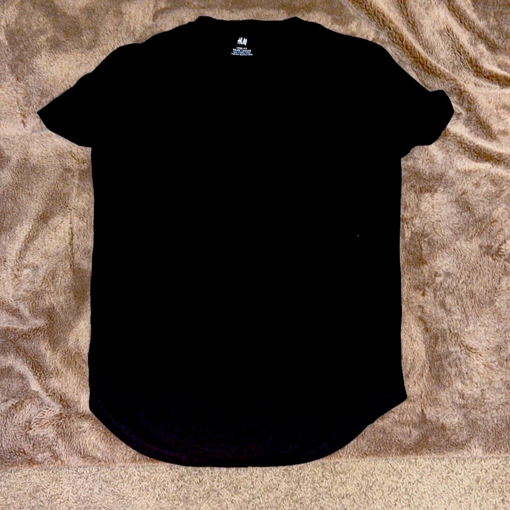 black baseball style mens Tee